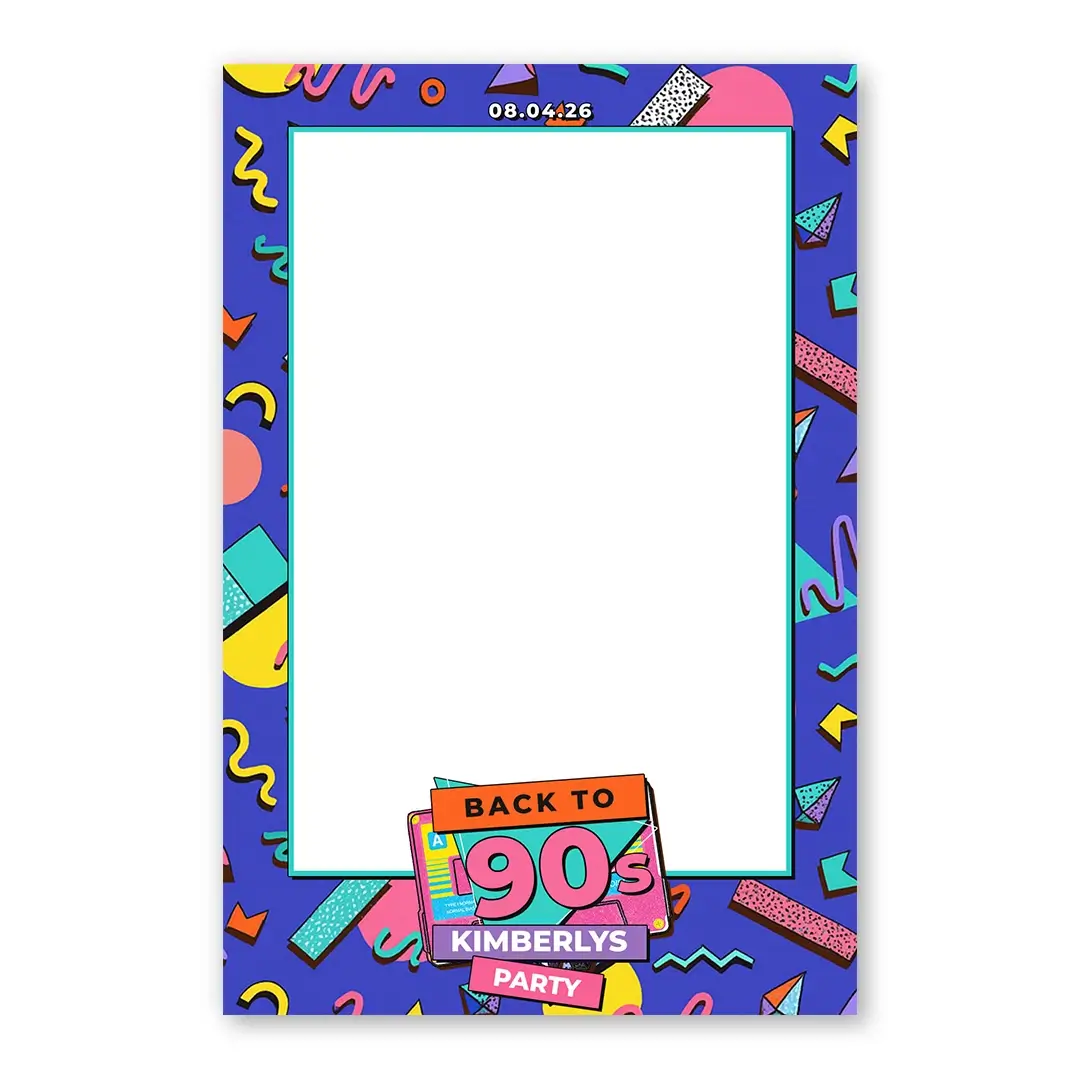 90s Party photo booth template PF layout