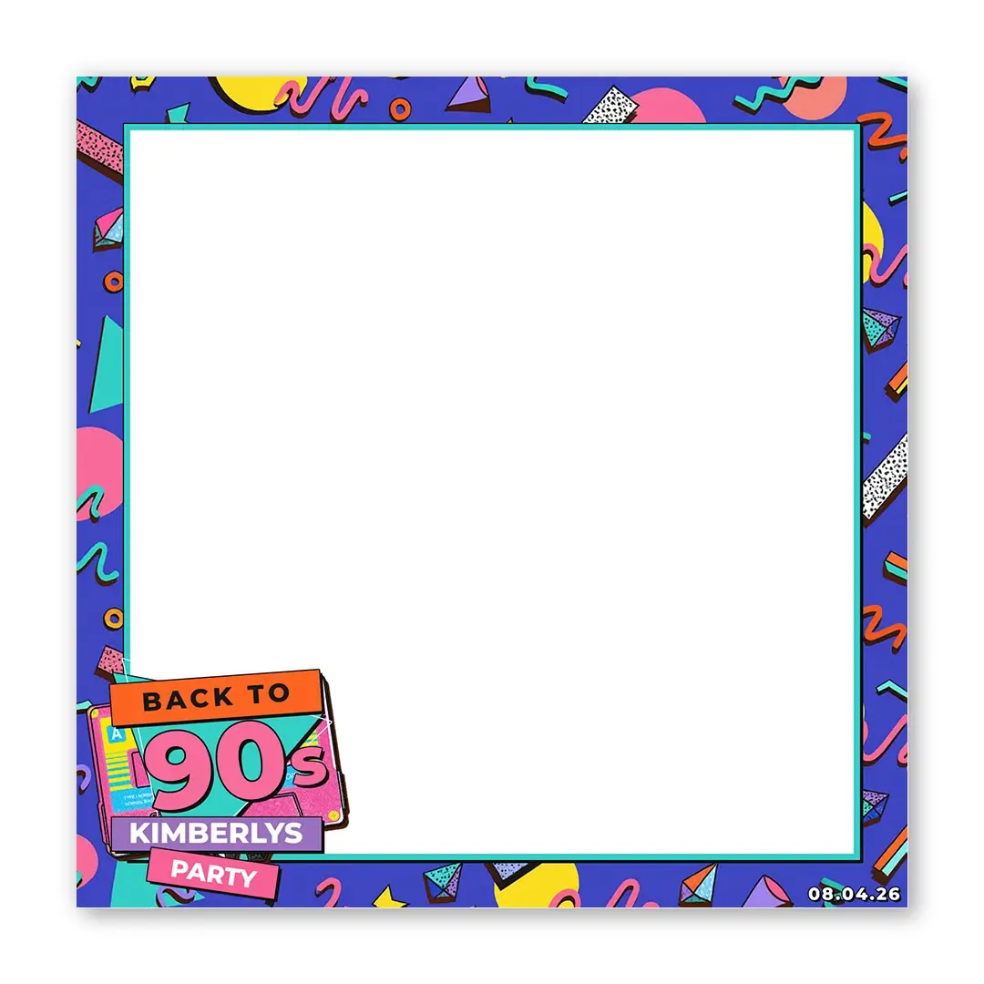 90s Party photo booth template SF layout