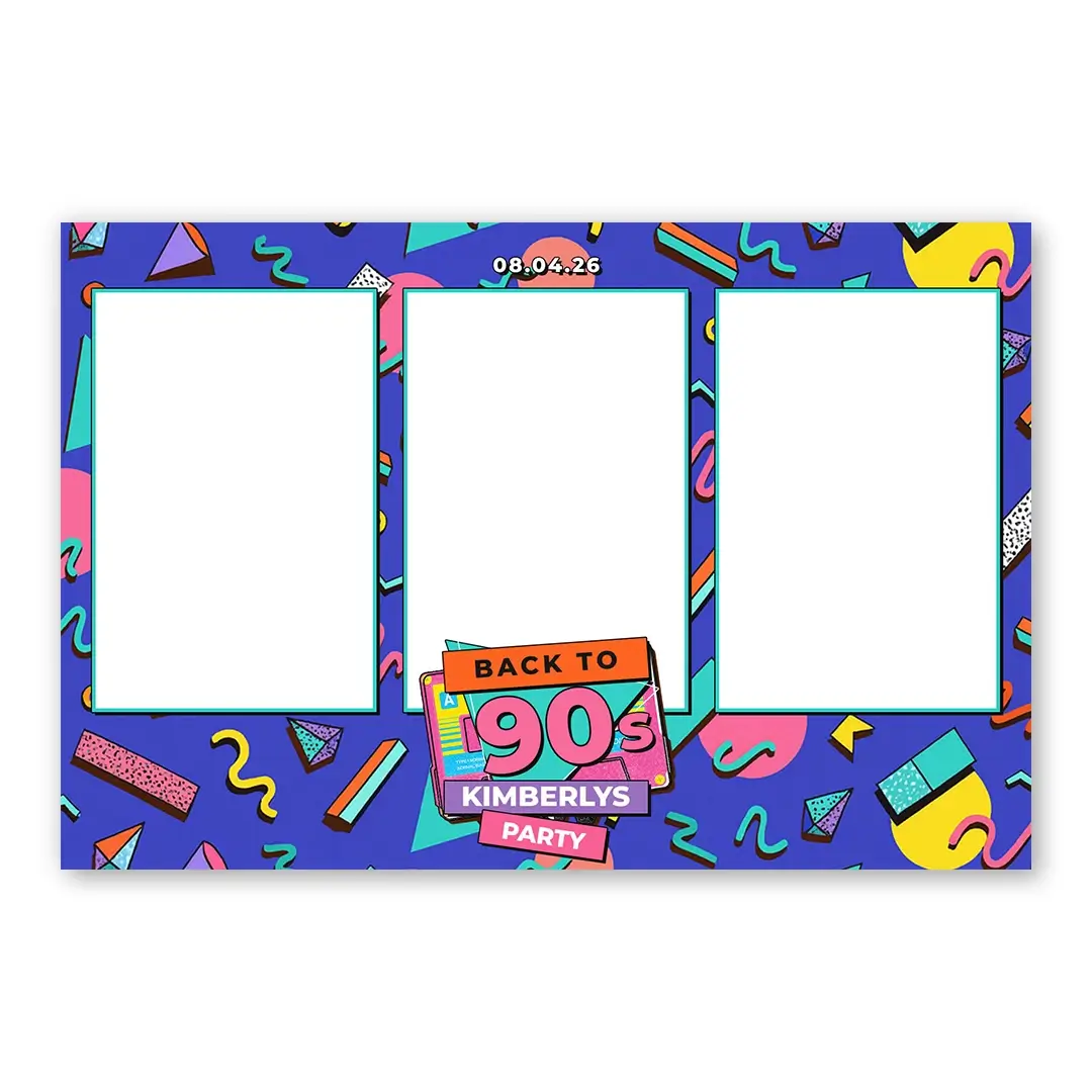 90s Party photo booth template L3P layout