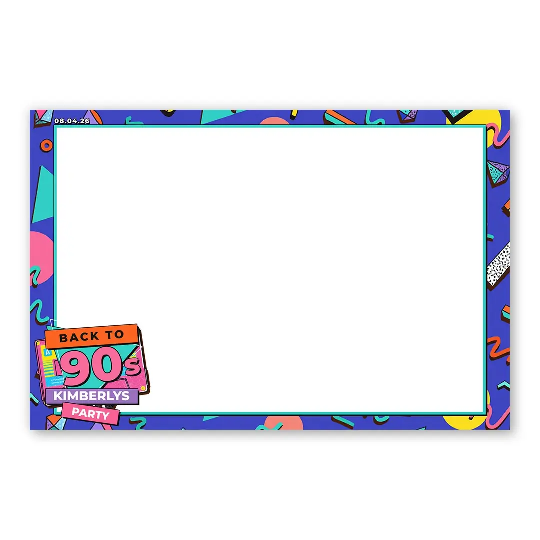 90s Party photo booth template LF layout
