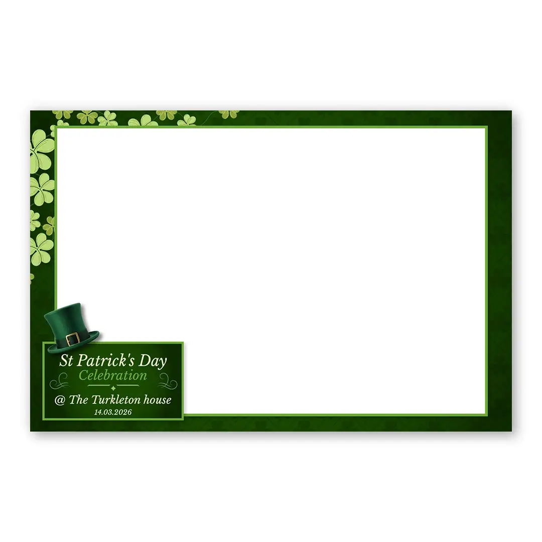 St. Paddy's Day photo booth template LF layout