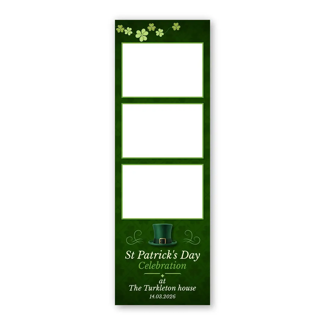 St. Paddy's Day photo booth template S3L layout
