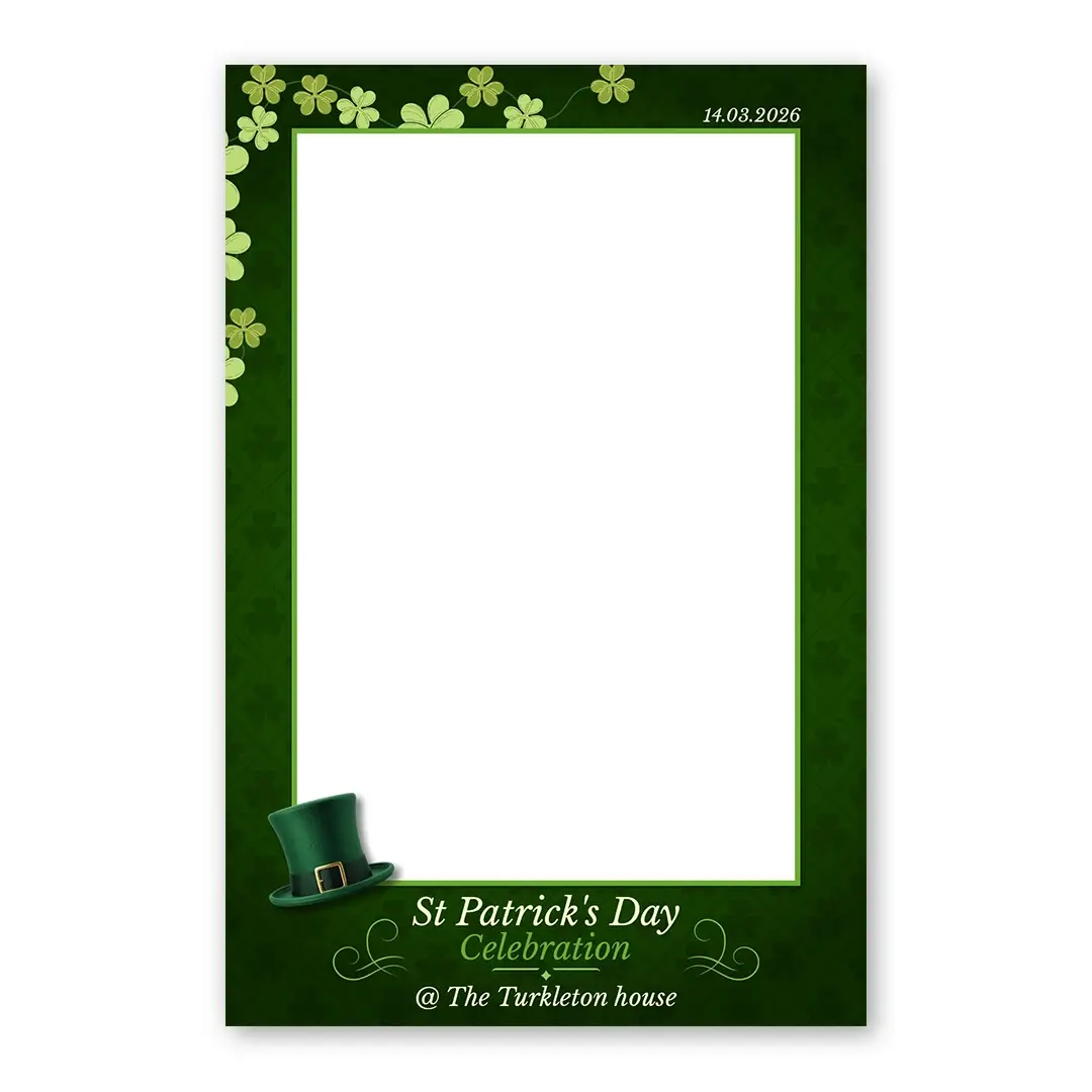 St. Paddy's Day photo booth template PF layout