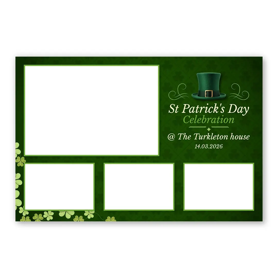 St. Paddy's Day photo booth template L4L layout