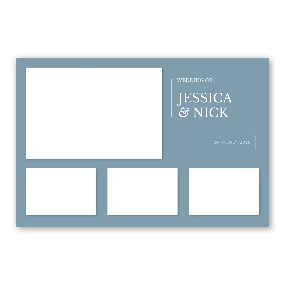 Elegant Grey Wedding photo booth template L4L layout