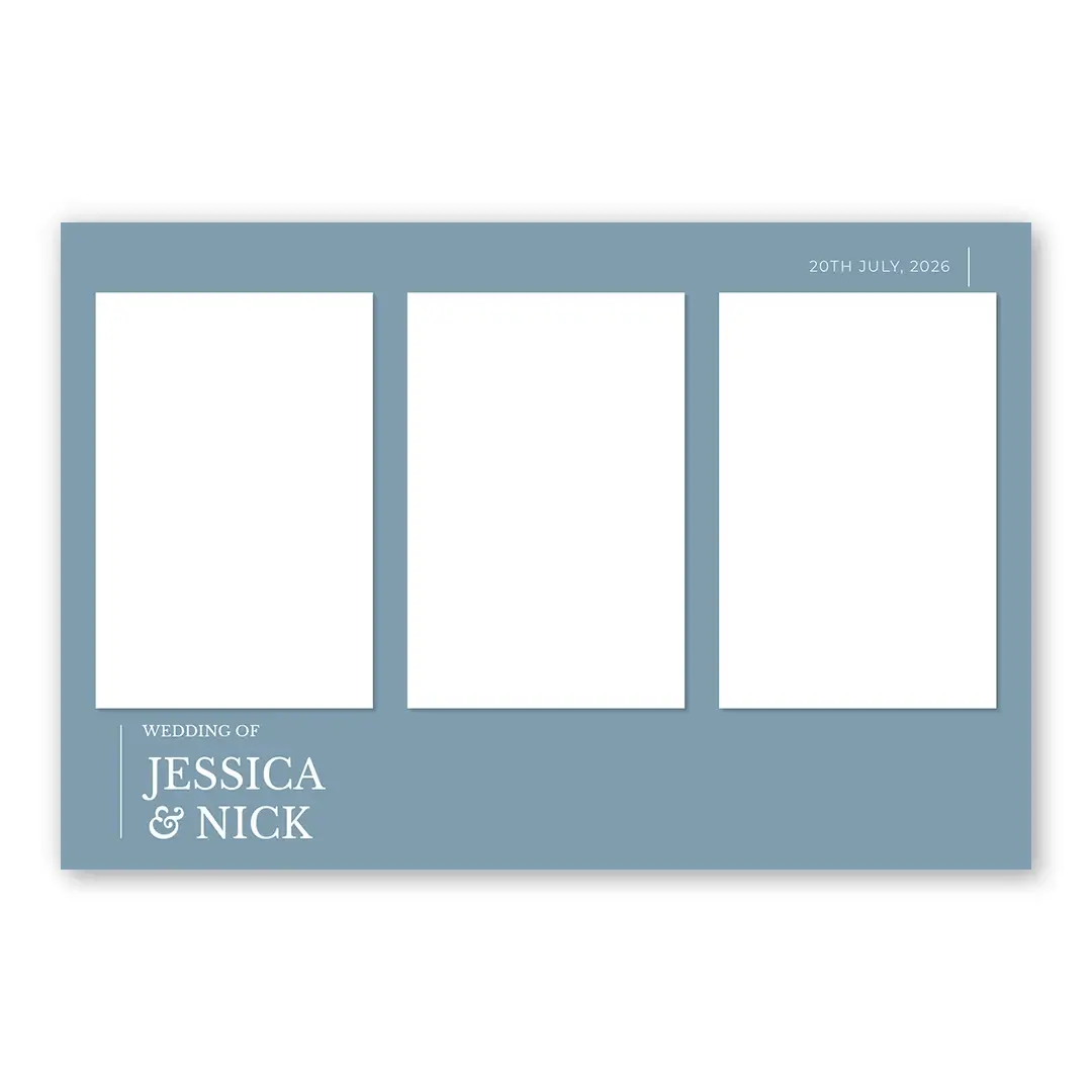 Elegant Grey Wedding photo booth template L3P layout
