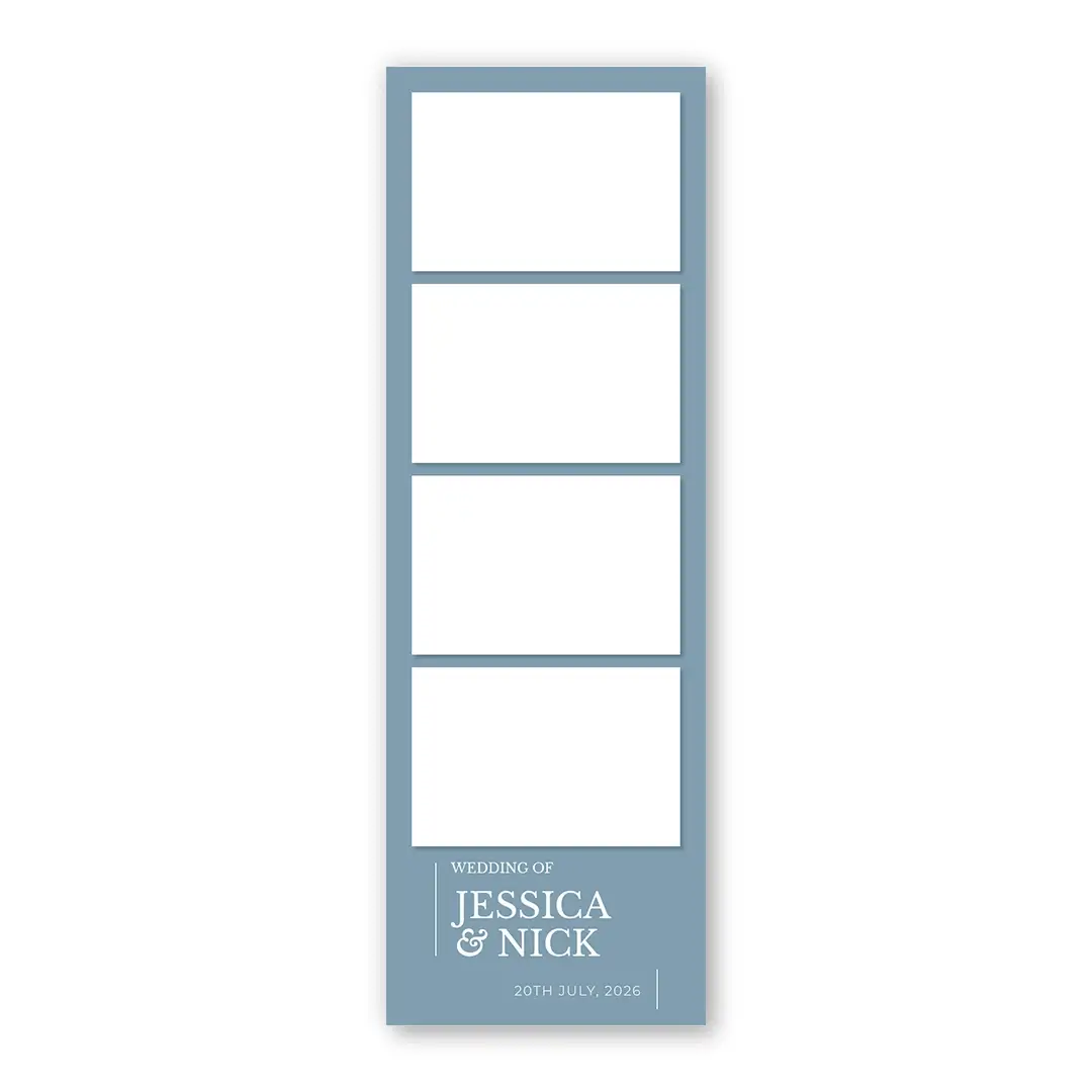 Elegant Grey Wedding photo booth template S4L layout