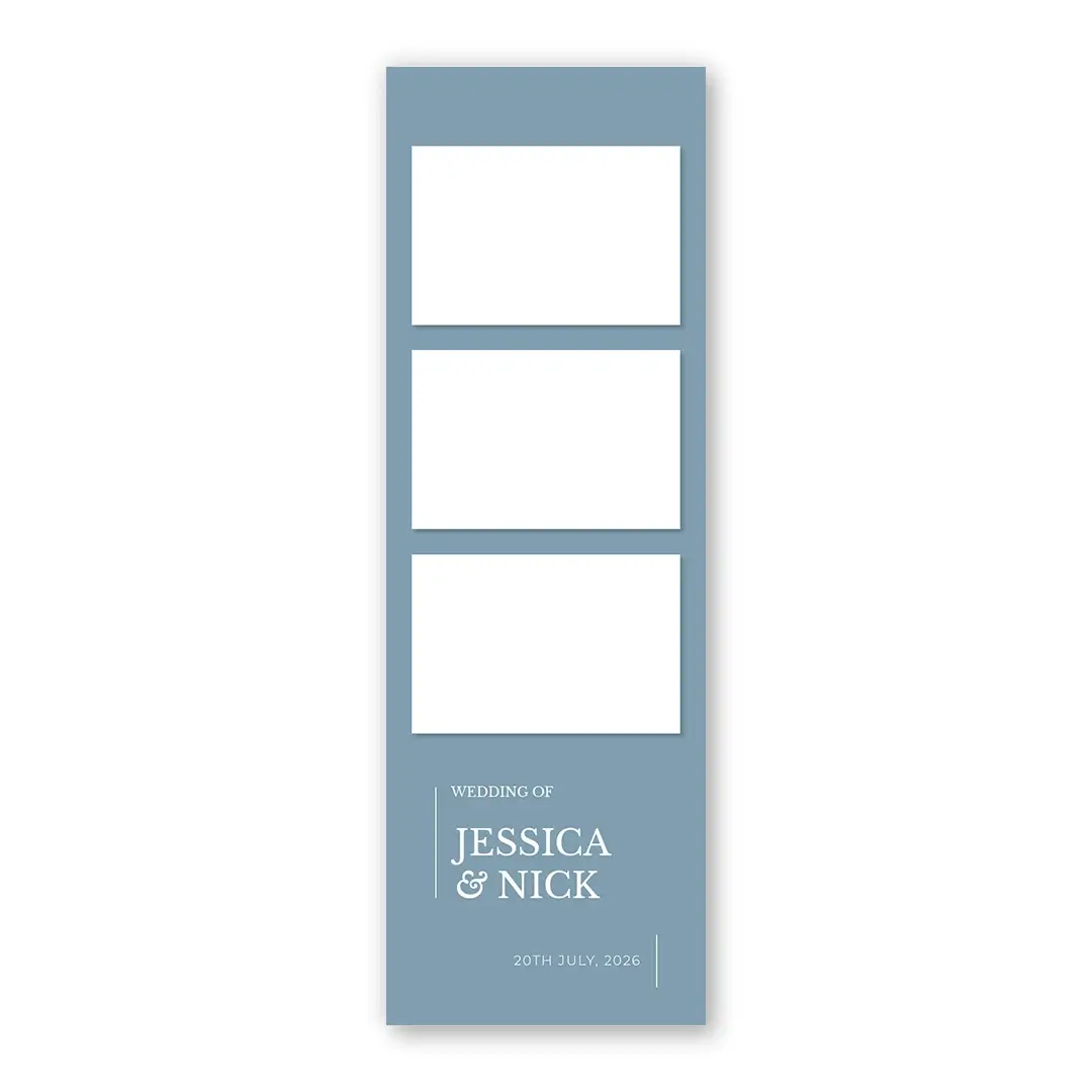Elegant Grey Wedding photo booth template S3L layout