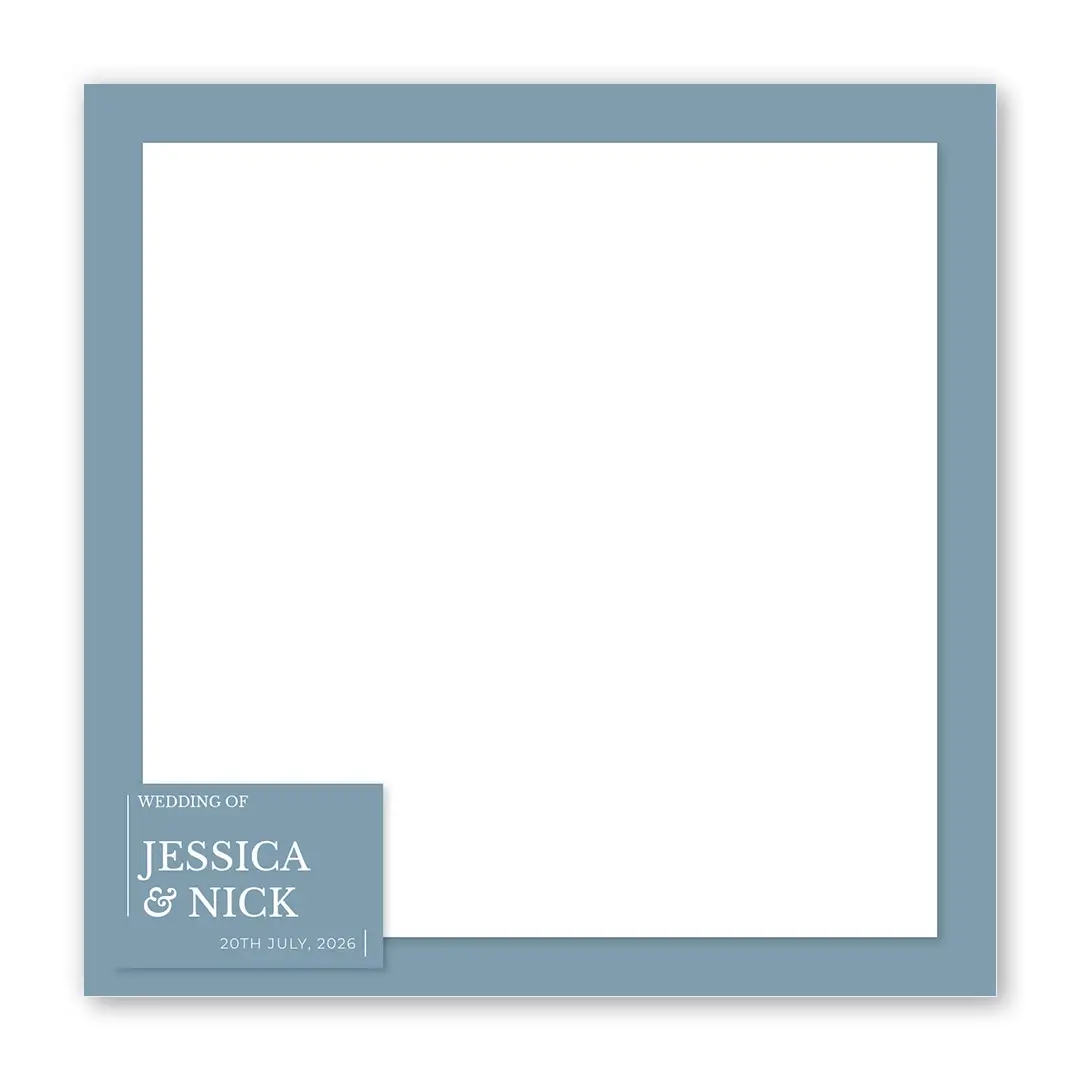 Elegant Grey Wedding photo booth template SF layout