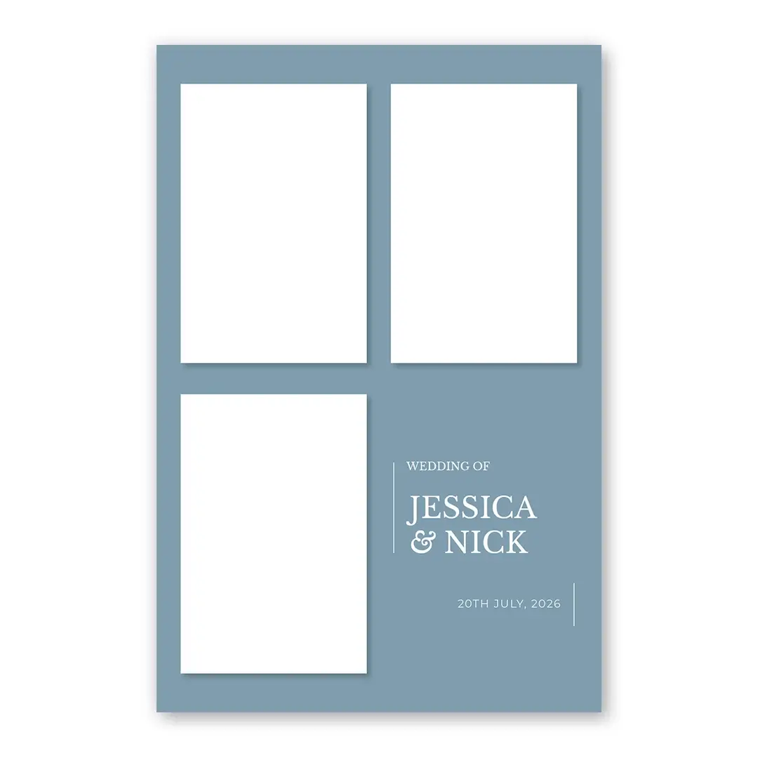 Elegant Grey Wedding photo booth template P3P layout