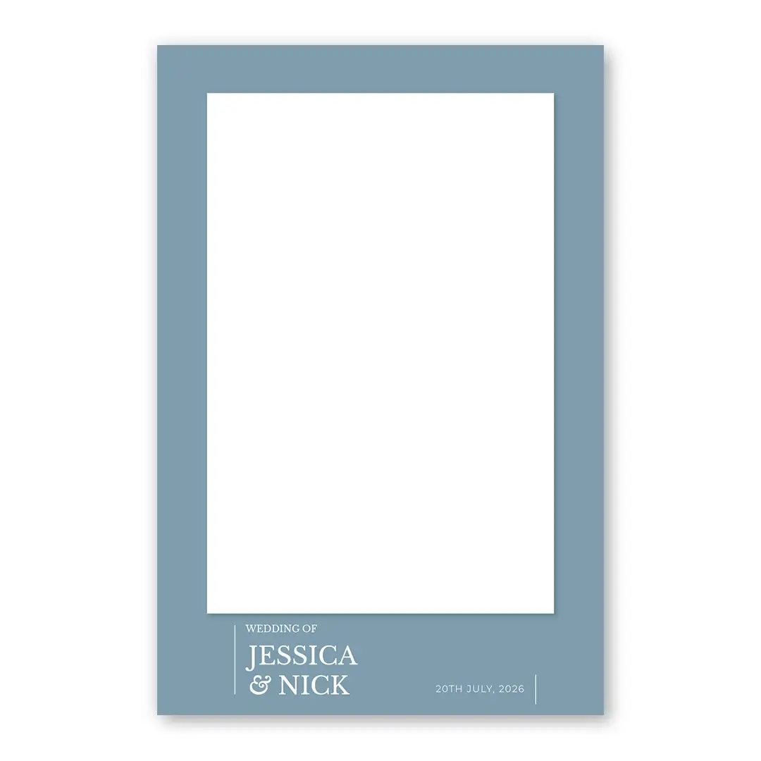 Elegant Grey Wedding photo booth template PF layout