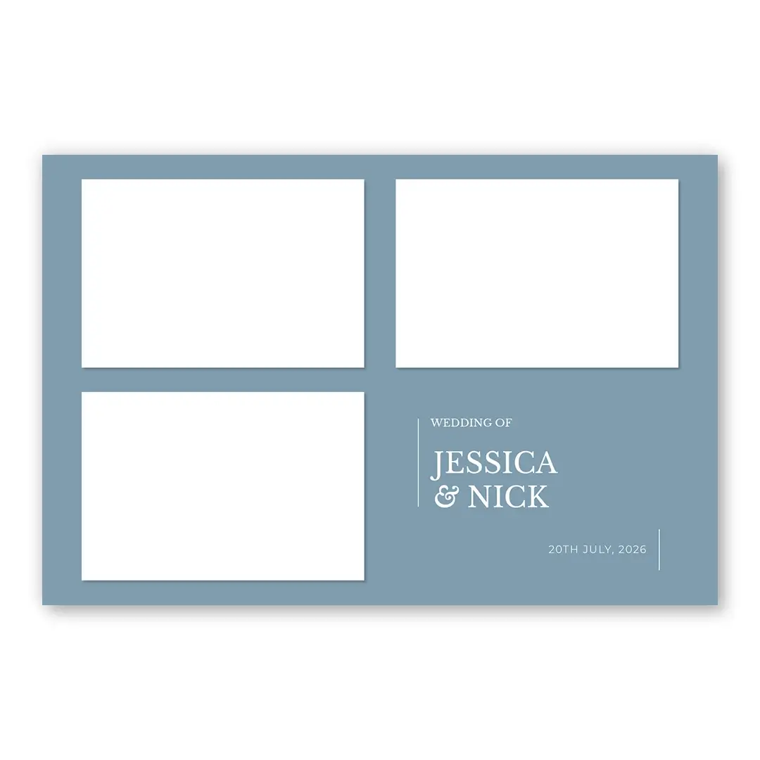 Elegant Grey Wedding photo booth template L3L layout