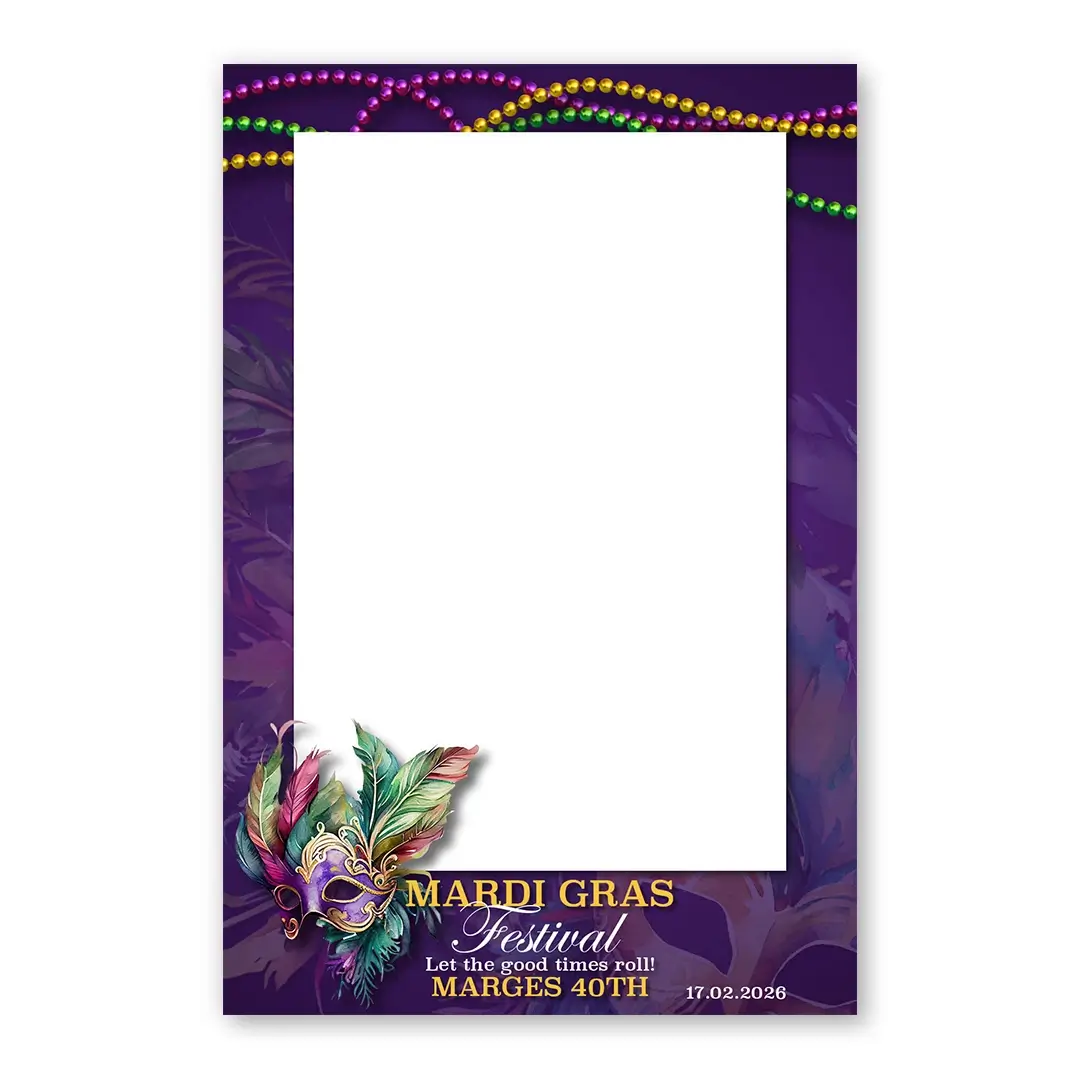 Mardi Gras Festival photo booth template PF layout