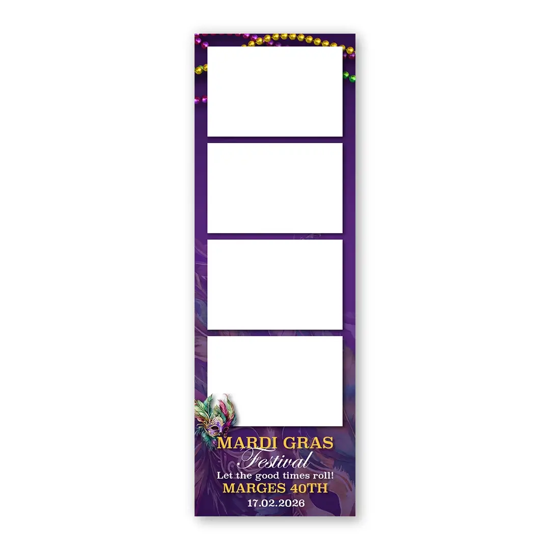 Mardi Gras Festival photo booth template S4L layout