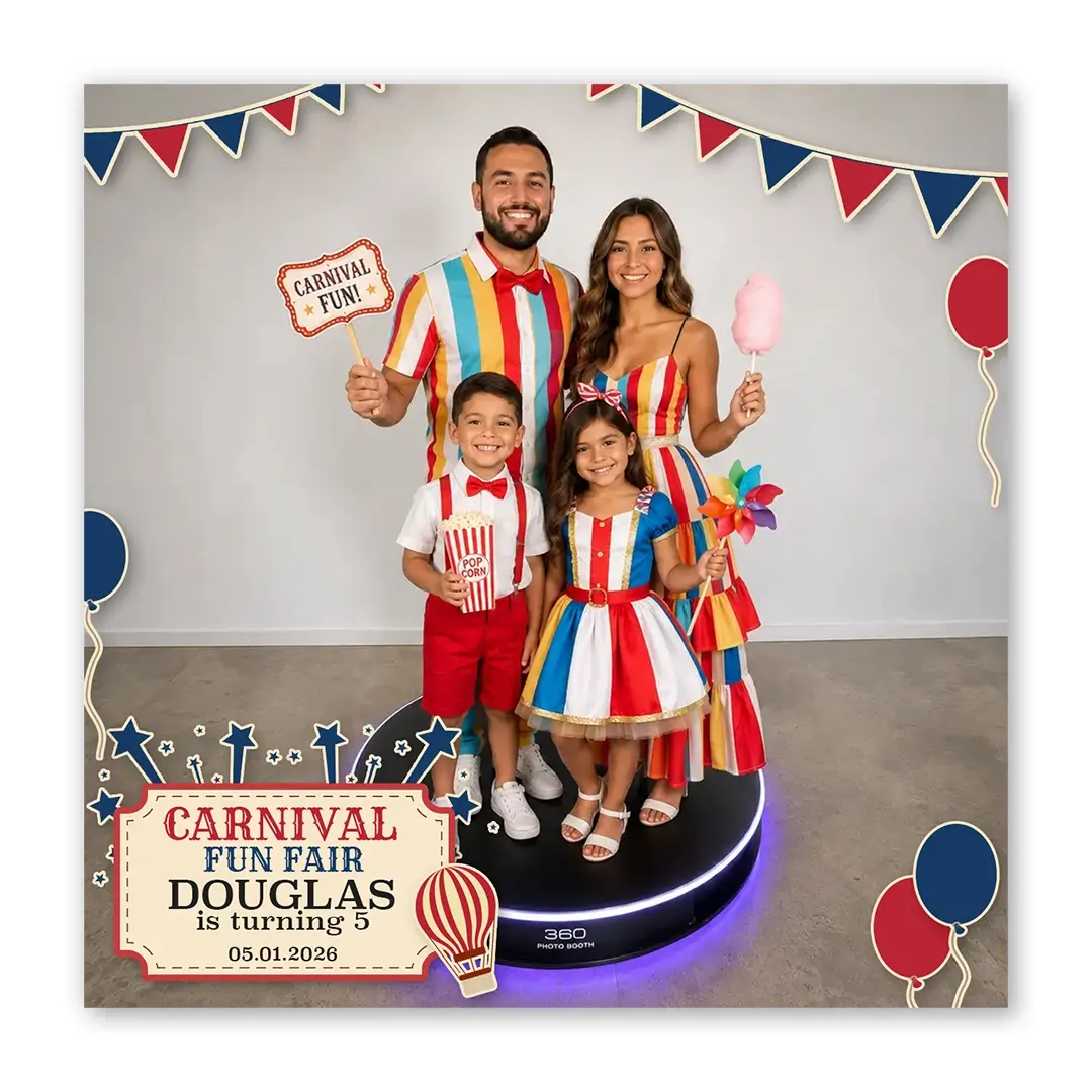 Carnival Fun Fair photo booth template 360 layout