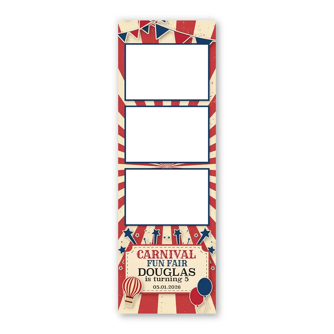 Carnival Fun Fair photo booth template S3L layout