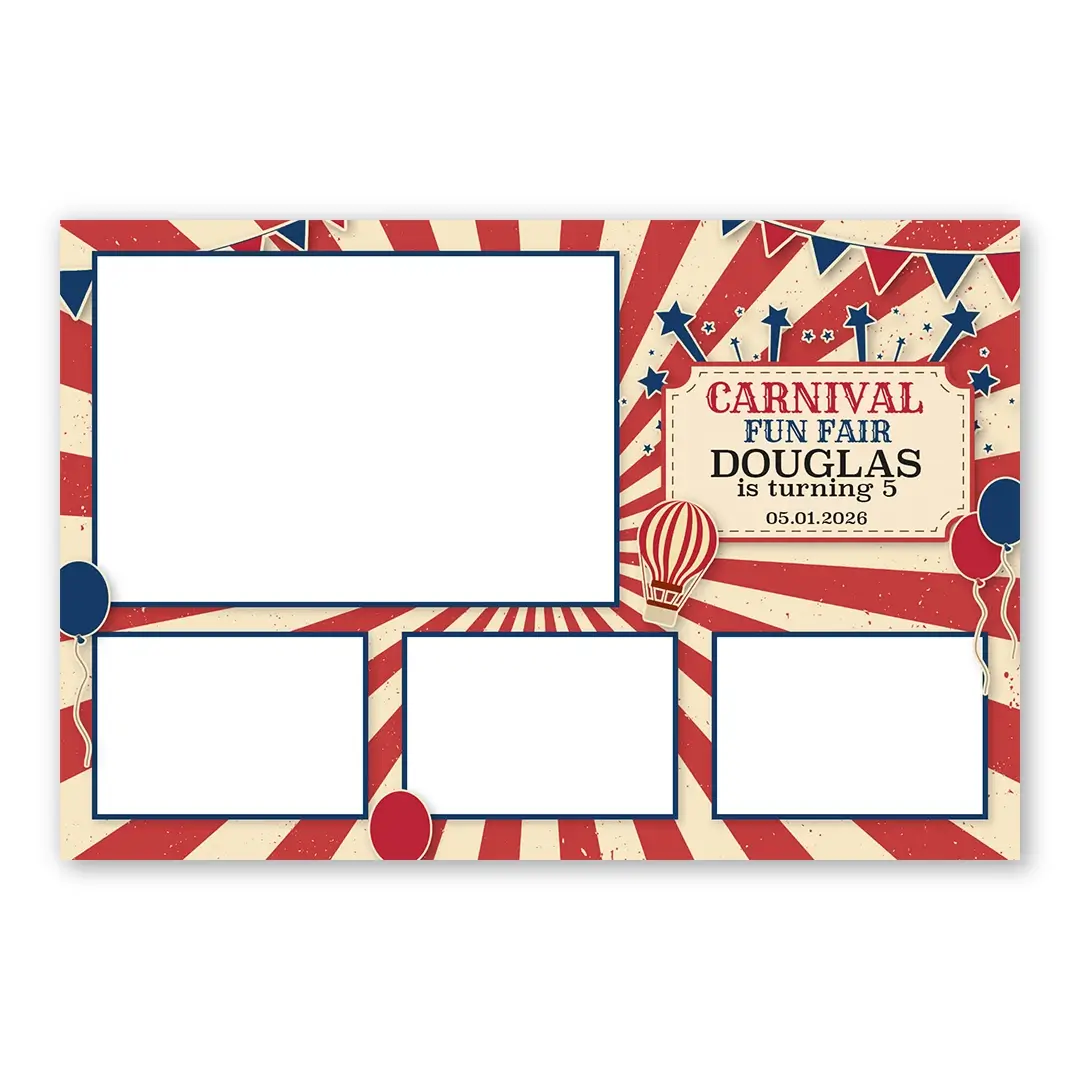 Carnival Fun Fair photo booth template L4L layout