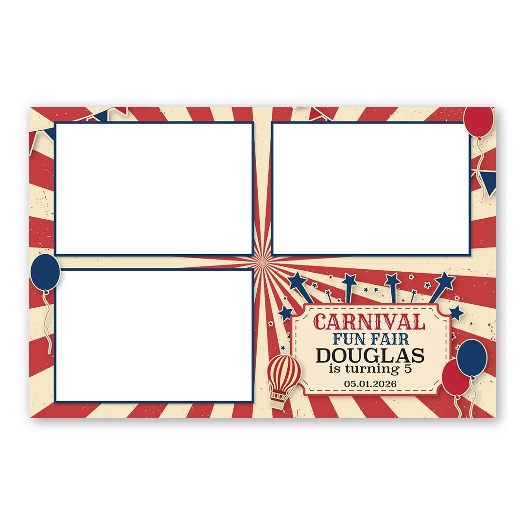 Carnival Fun Fair photo booth template L3L layout