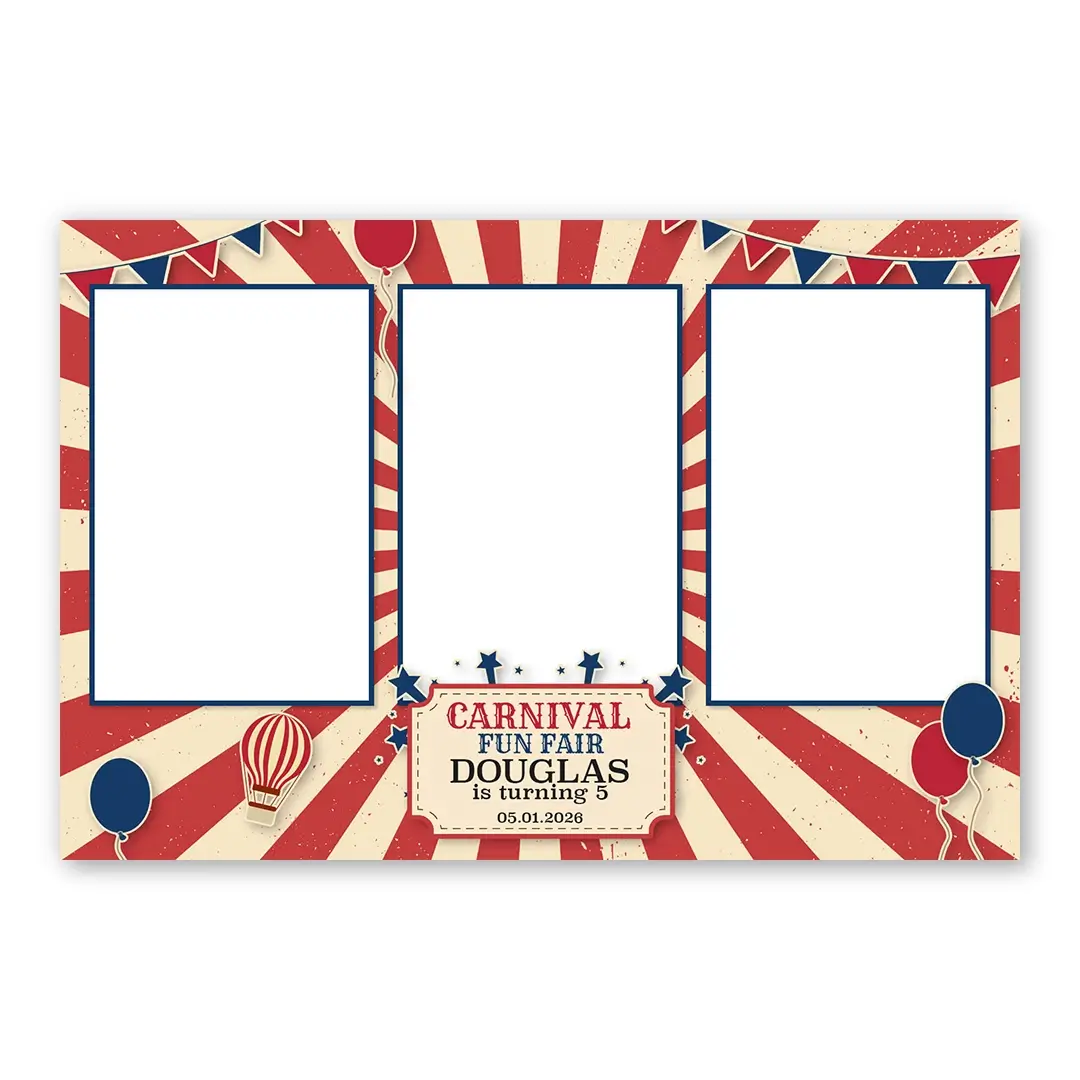 Carnival Fun Fair photo booth template L3P layout