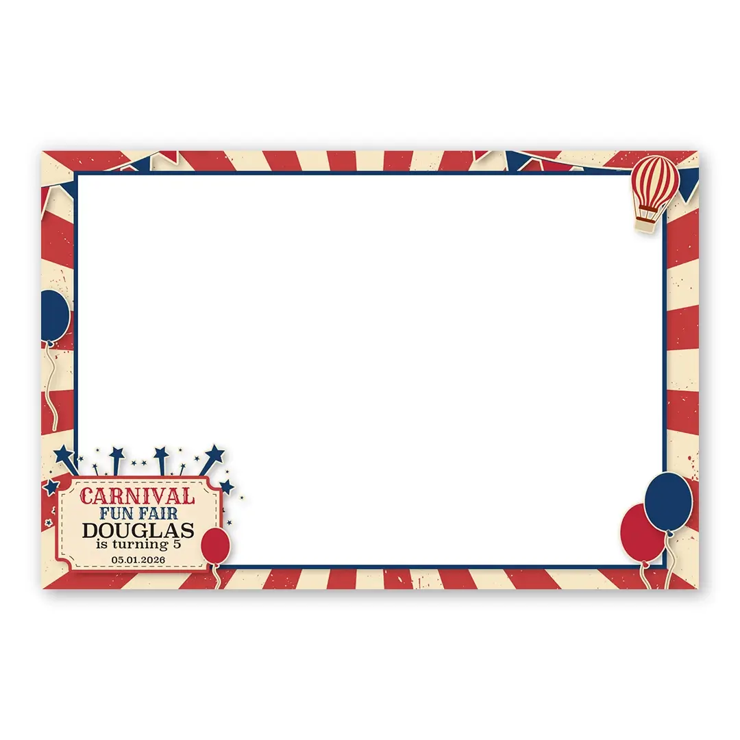 Carnival Fun Fair photo booth template LF layout