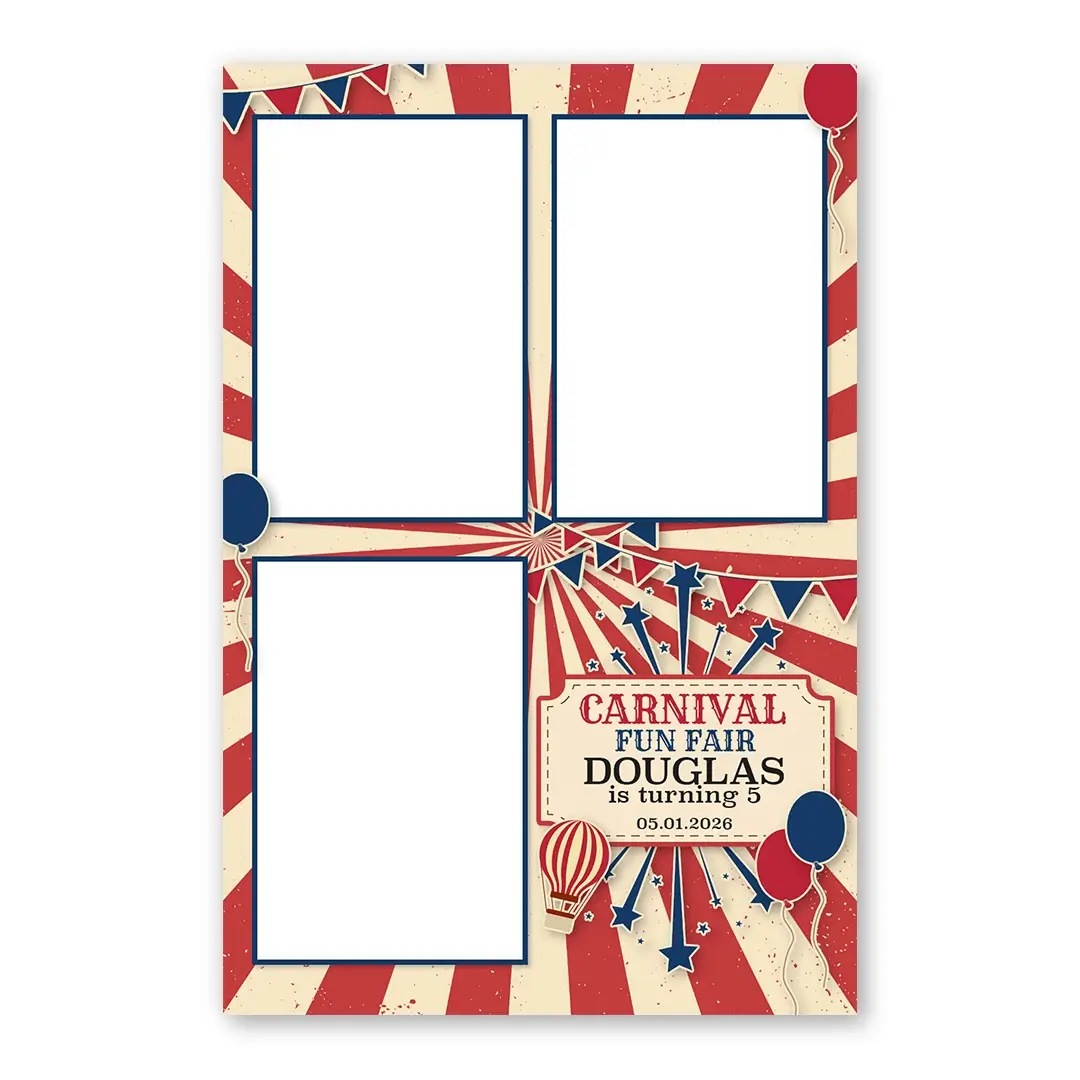 Carnival Fun Fair photo booth template P3P layout