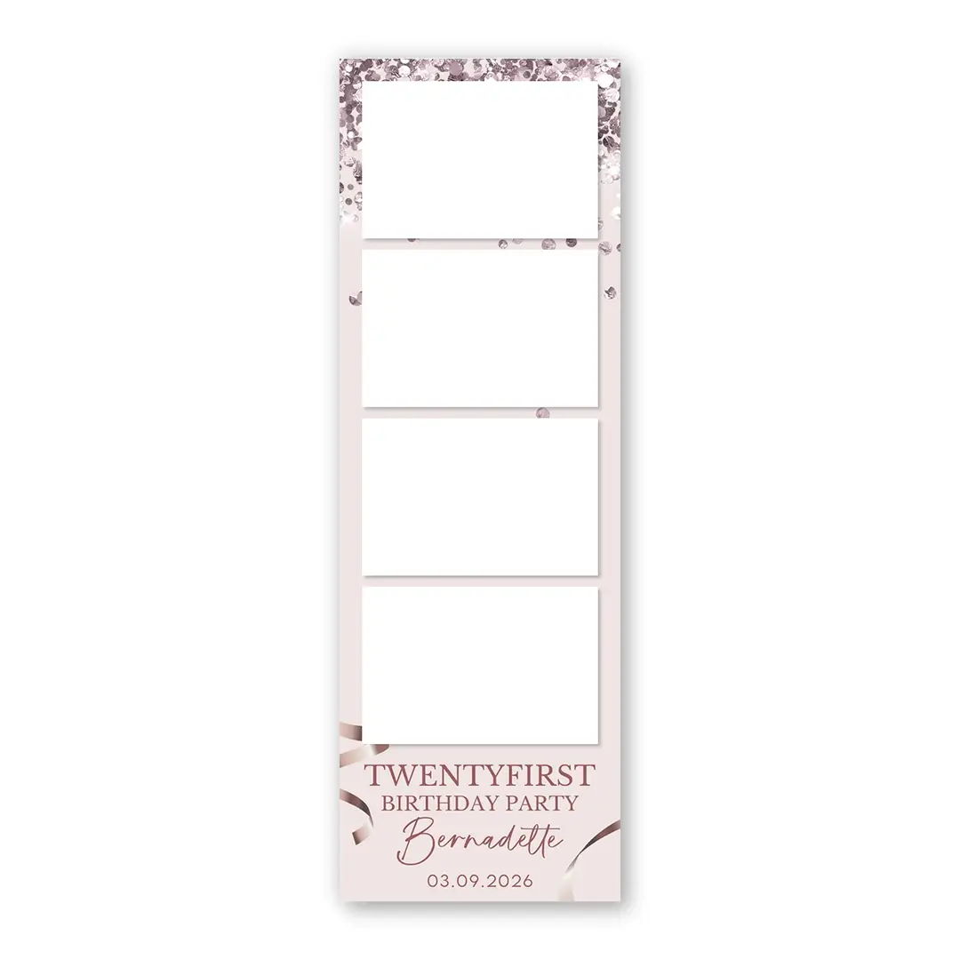 Rose Gold Party photo booth template S4L layout