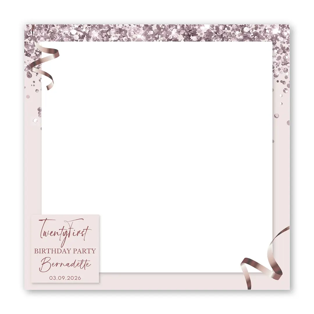 Rose Gold Party photo booth template SF layout