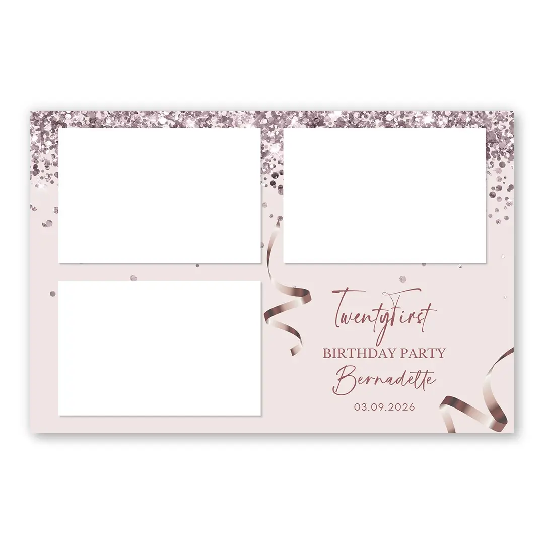Rose Gold Party photo booth template L3L layout