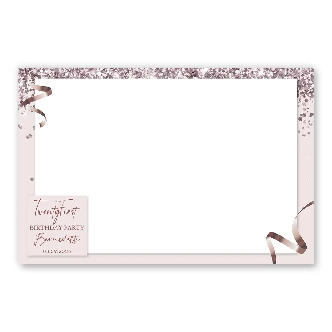 Rose Gold Party photo booth template LF layout