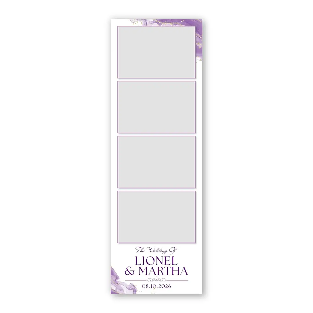 Purple Luxury Wedding photo booth template S4L layout