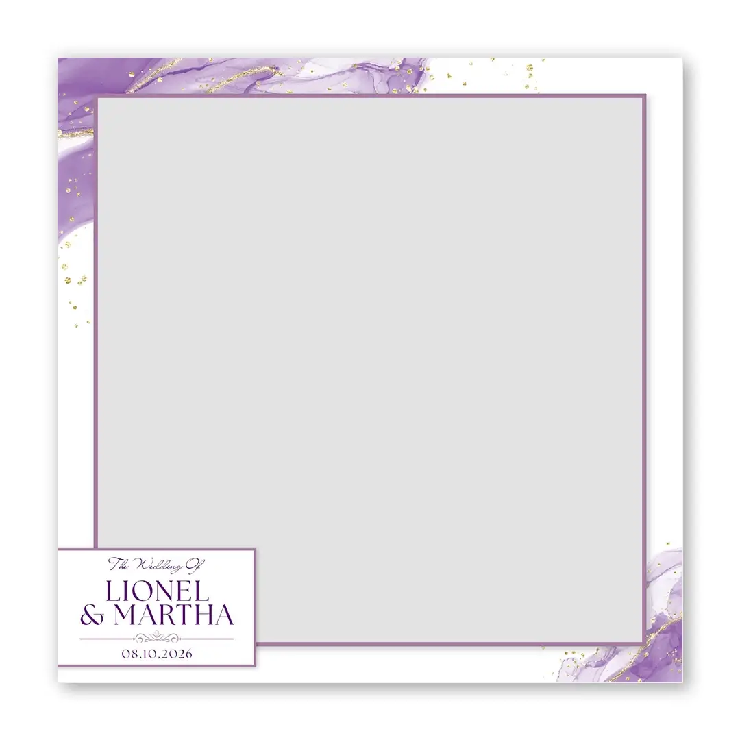 Purple Luxury Wedding photo booth template SF layout