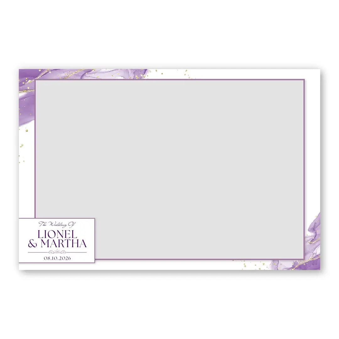 Purple Luxury Wedding photo booth template LF layout