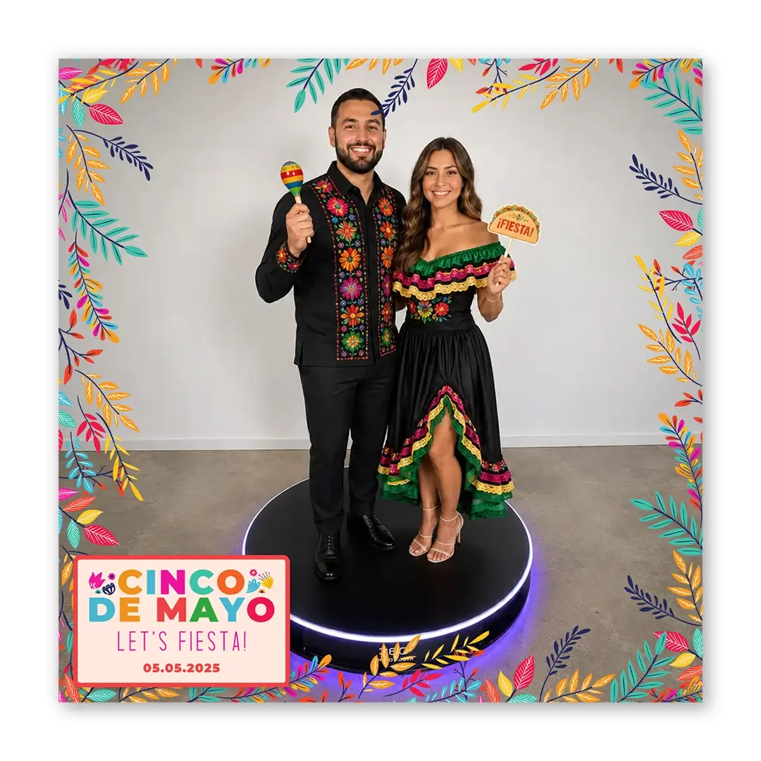 Cinco De Mayo photo booth template 360 layout