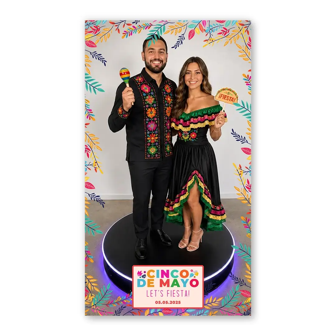 Cinco De Mayo photo booth template 360P layout
