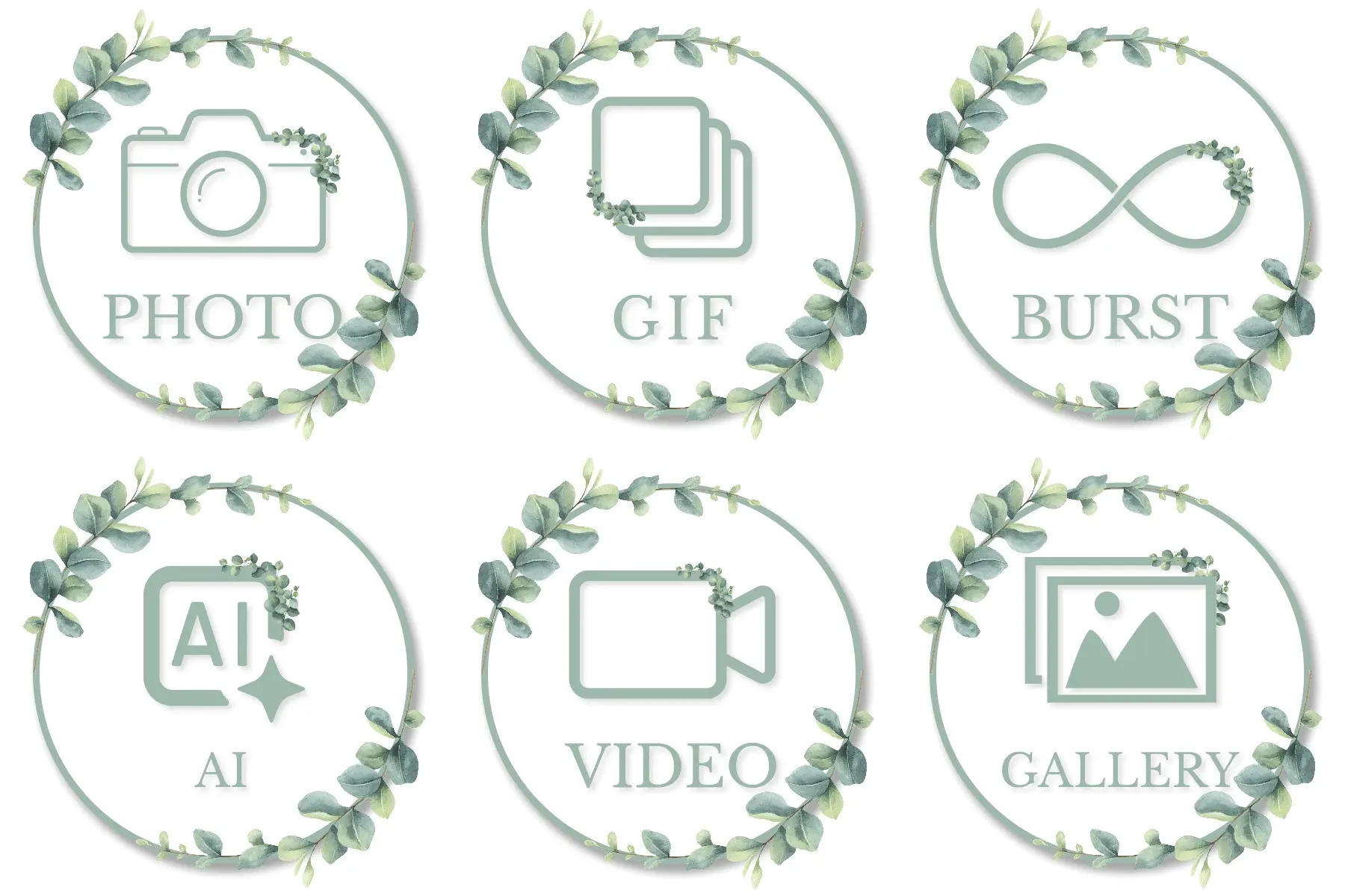 Eucalyptus Wedding Buttons