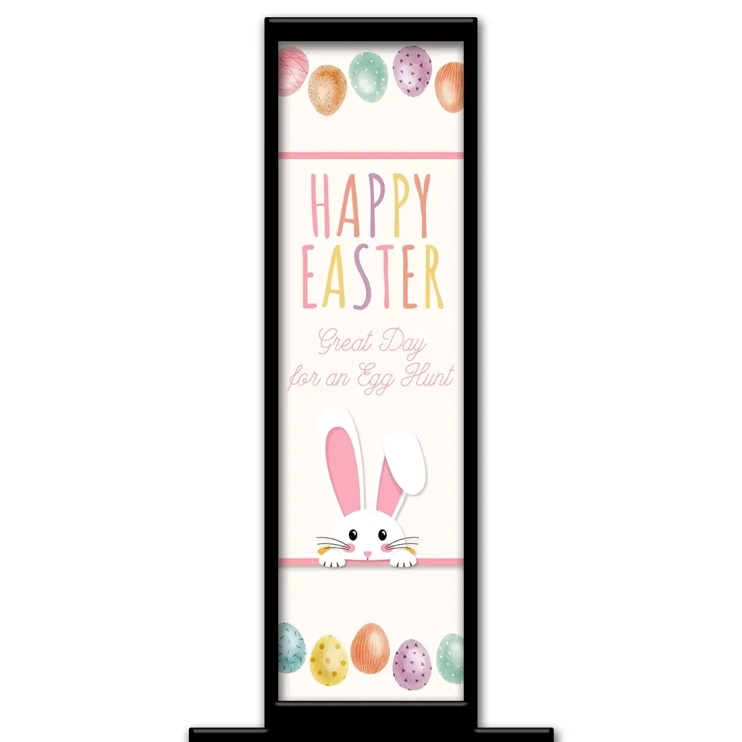 Easter Egg Hunt photo booth pillar start screen