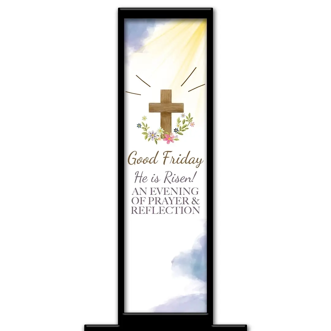 Good Friday photo booth pillar start screen