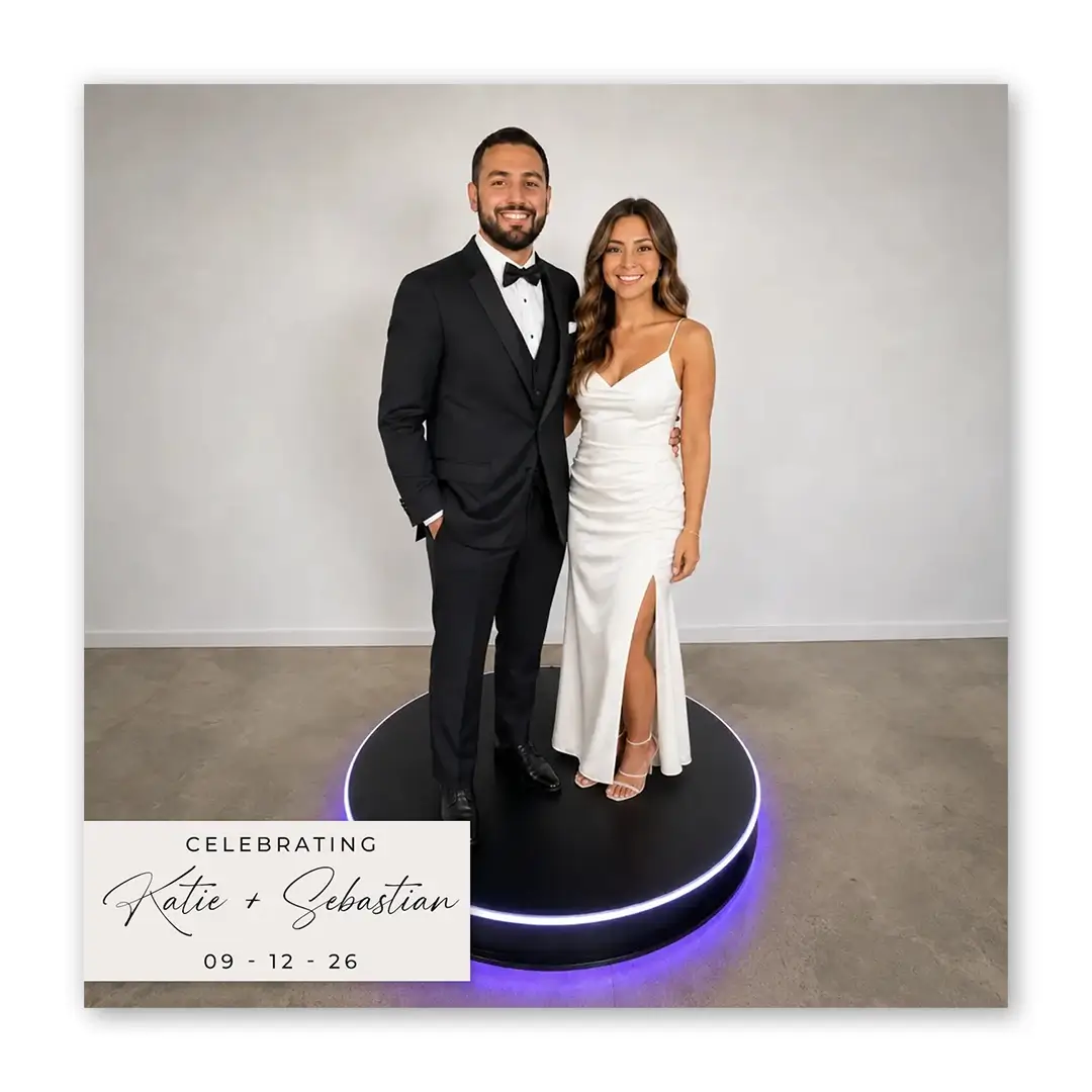 Spirited Wedding photo booth template 360 layout