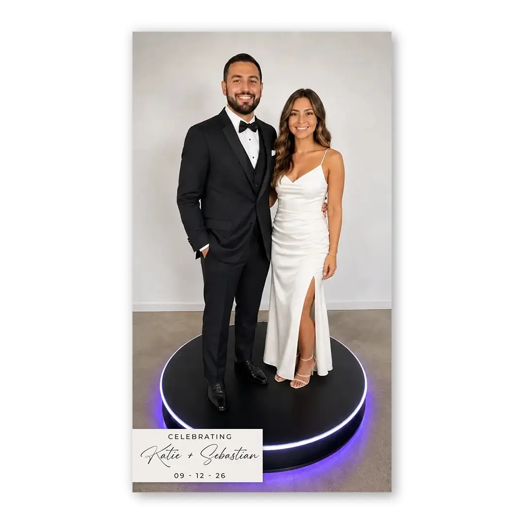 Spirited Wedding photo booth template 360P layout