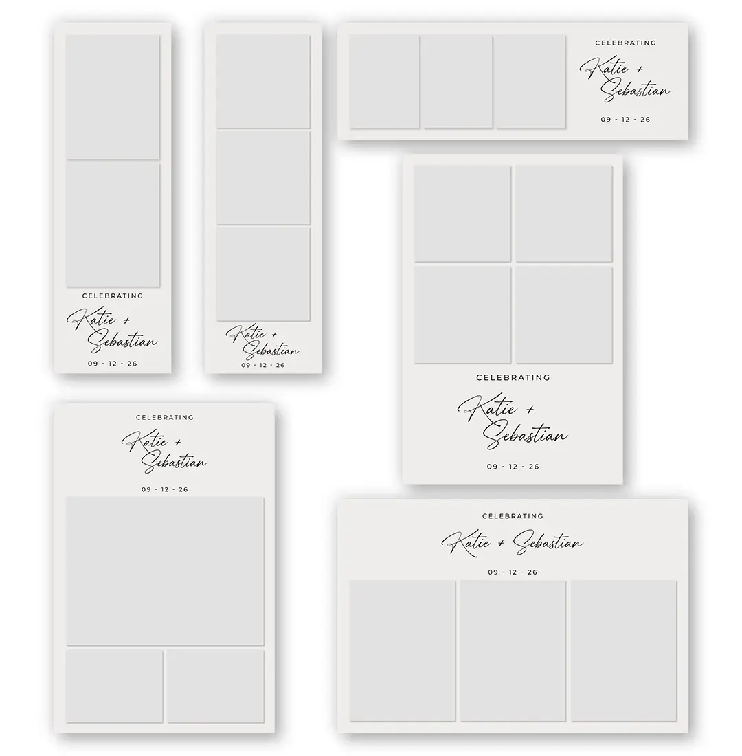 Spirited Wedding photo booth template additional layouts layout