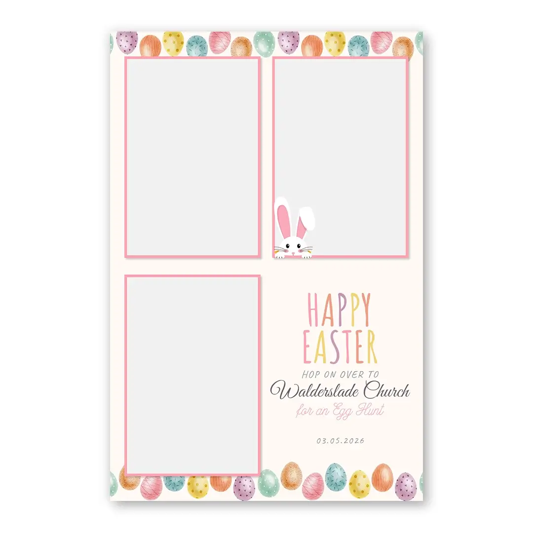 Easter Egg Hunt photo booth template P3P layout