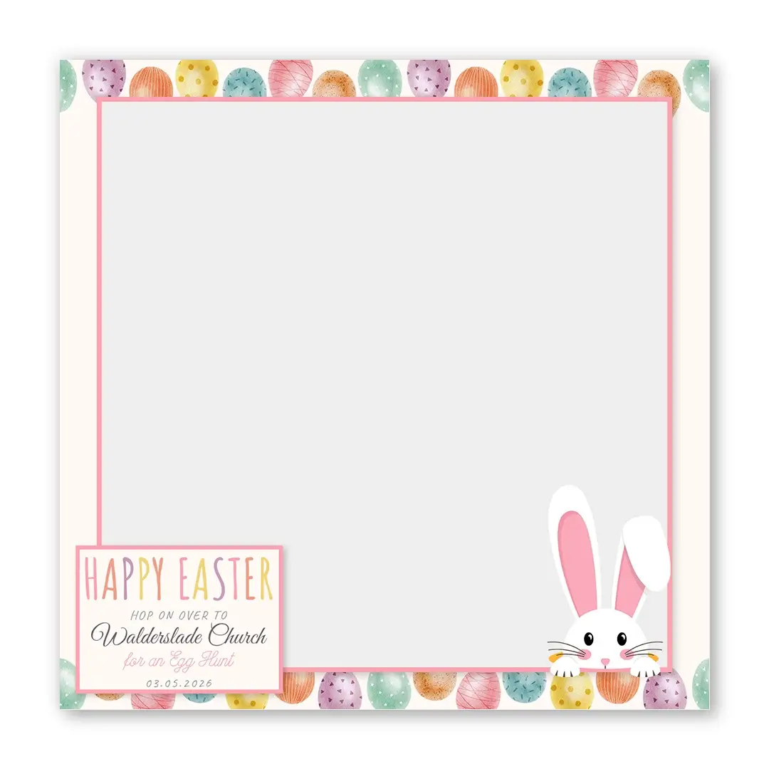 Easter Egg Hunt photo booth template SF layout