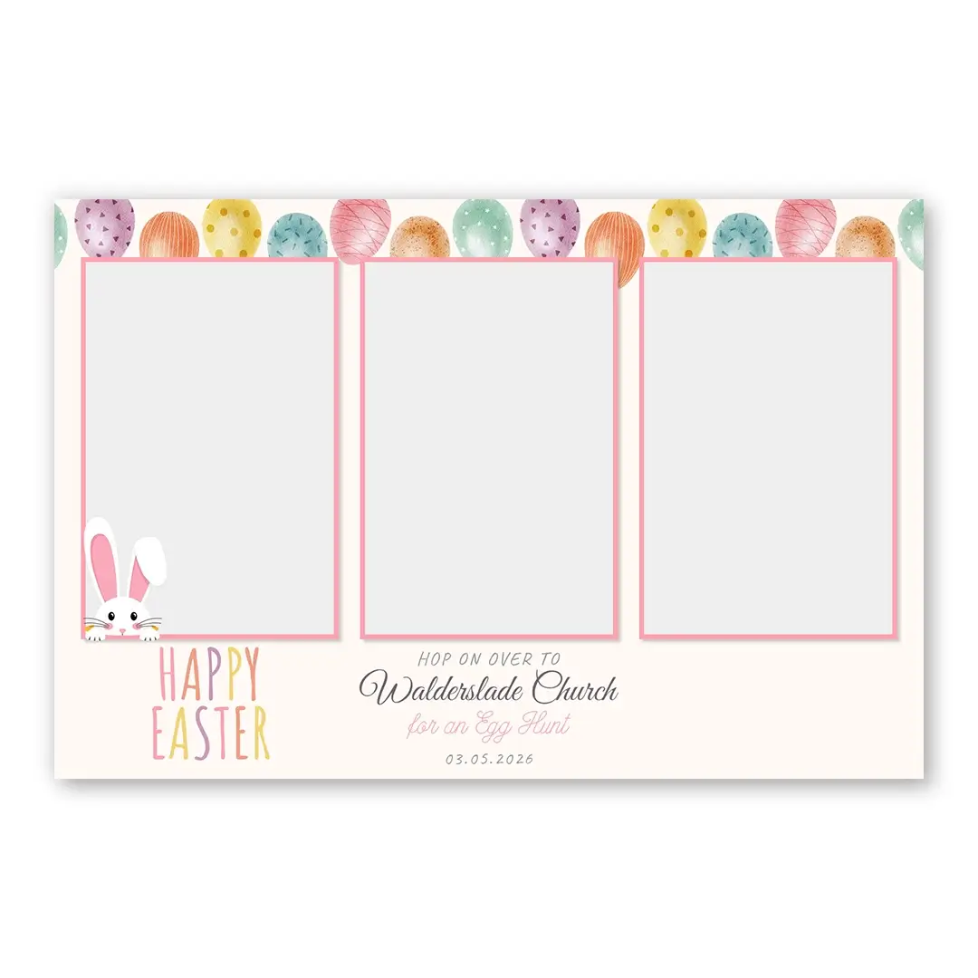 Easter Egg Hunt photo booth template L3P layout