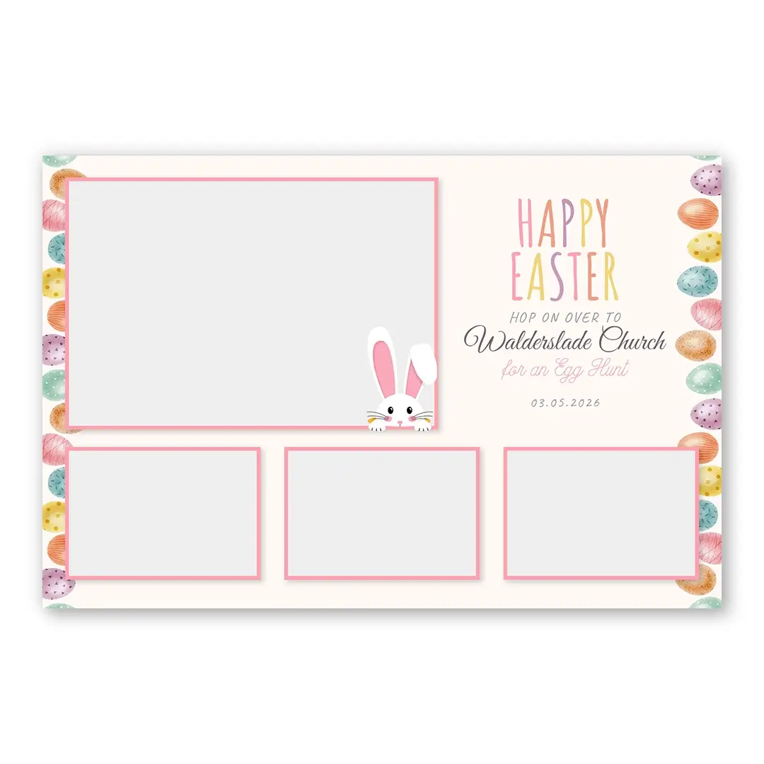Easter Egg Hunt photo booth template L4L layout
