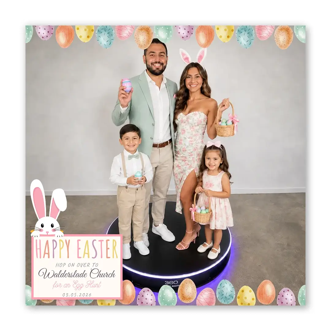 Easter Egg Hunt photo booth template 360 layout