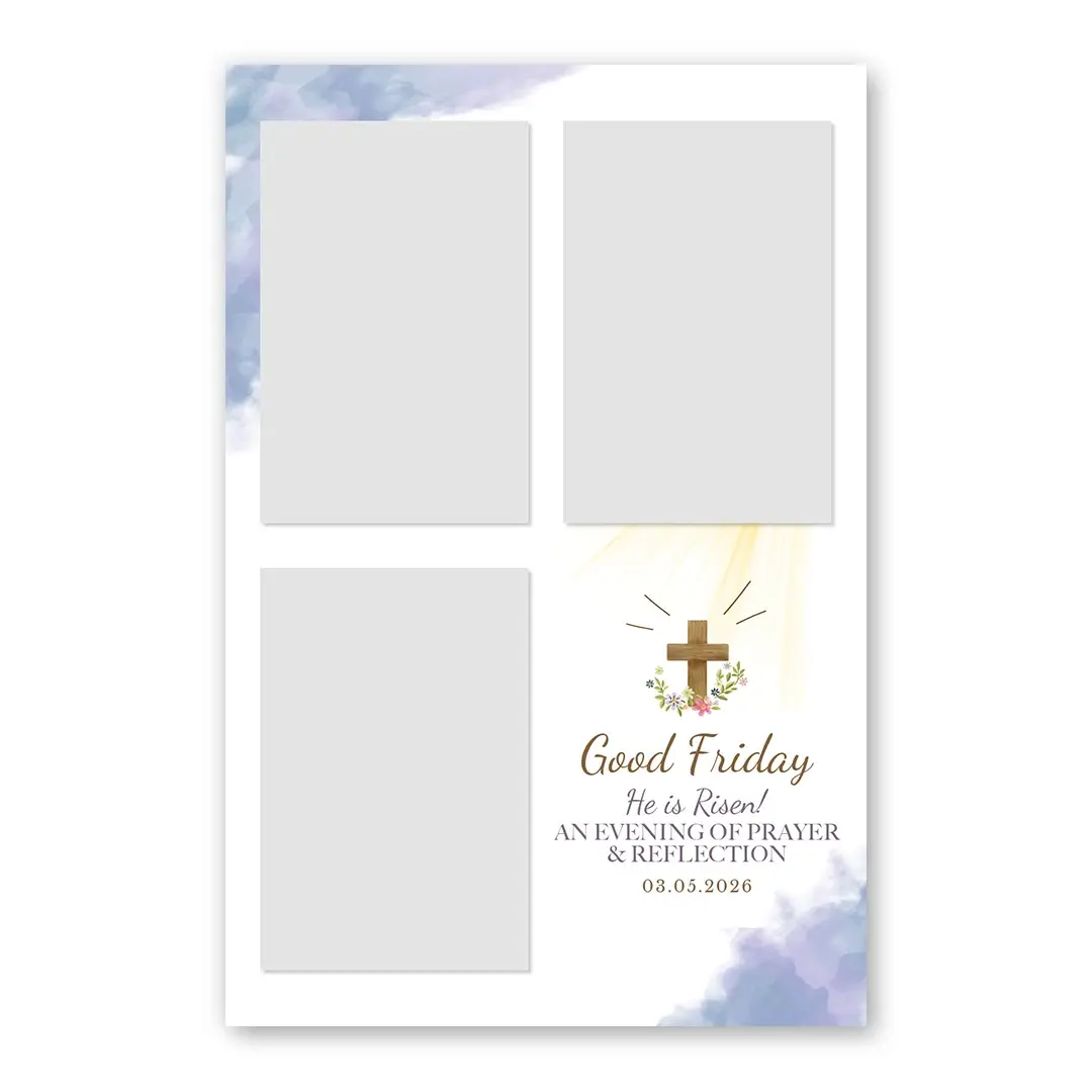 Good Friday photo booth template P3P layout