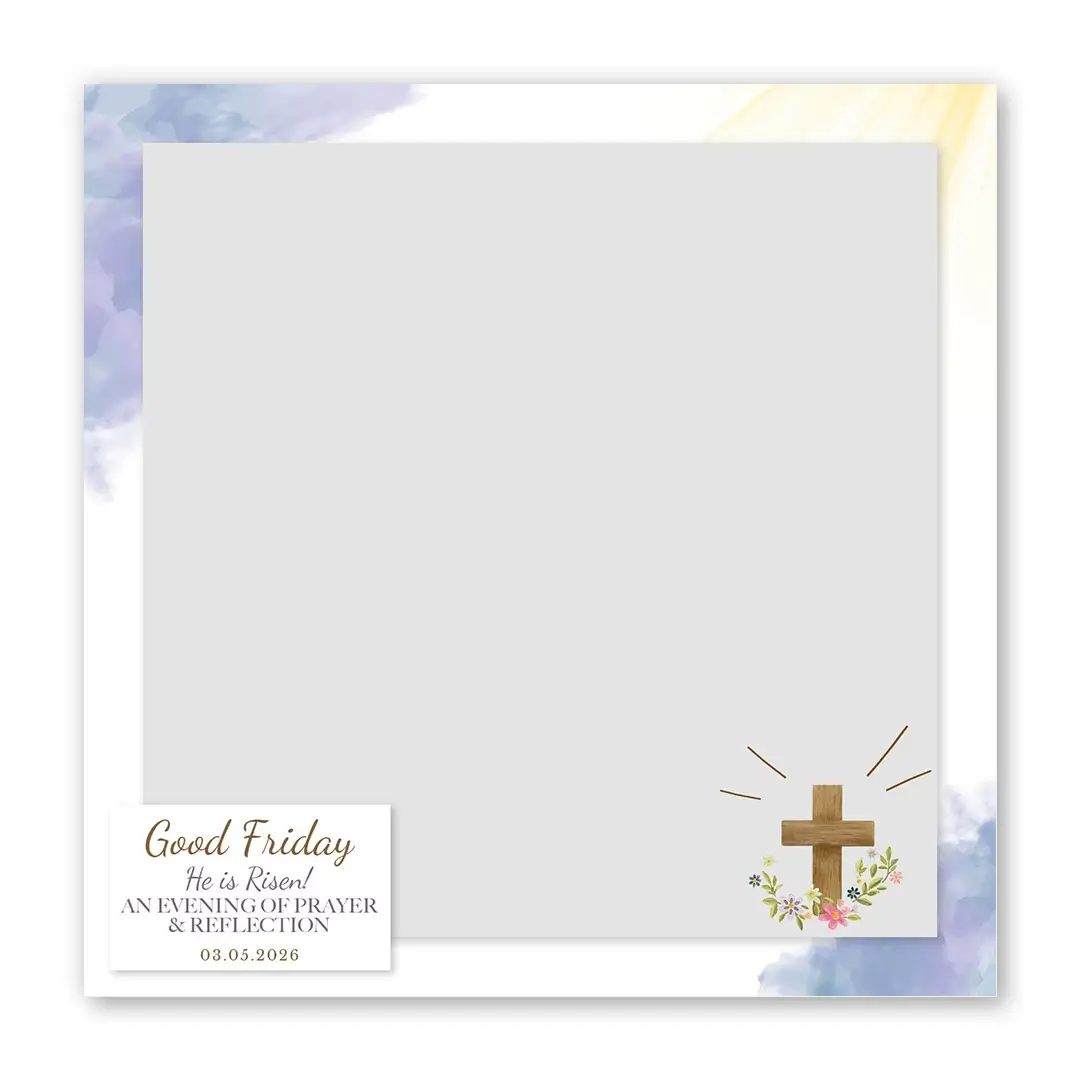 Good Friday photo booth template SF layout