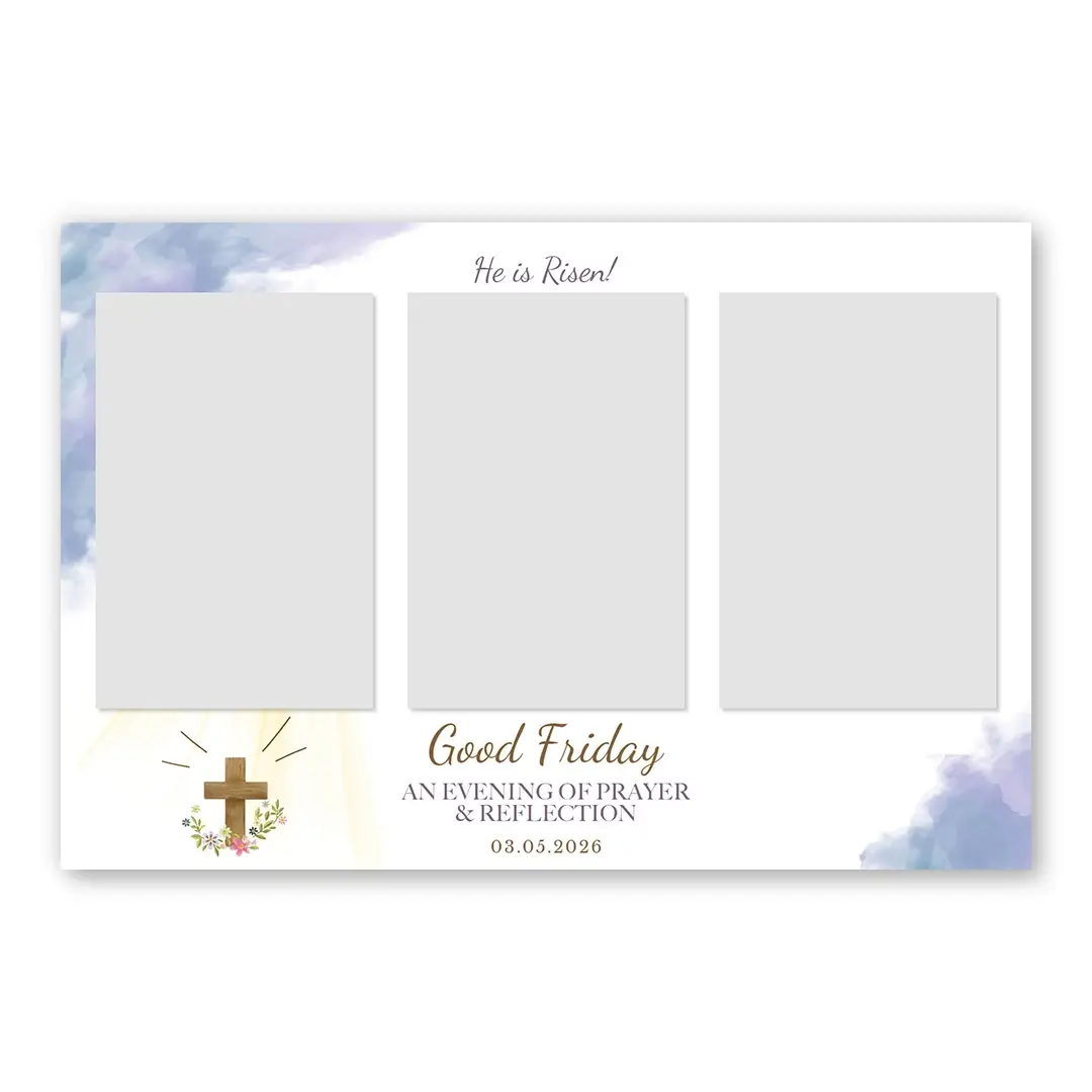 Good Friday photo booth template L3P layout