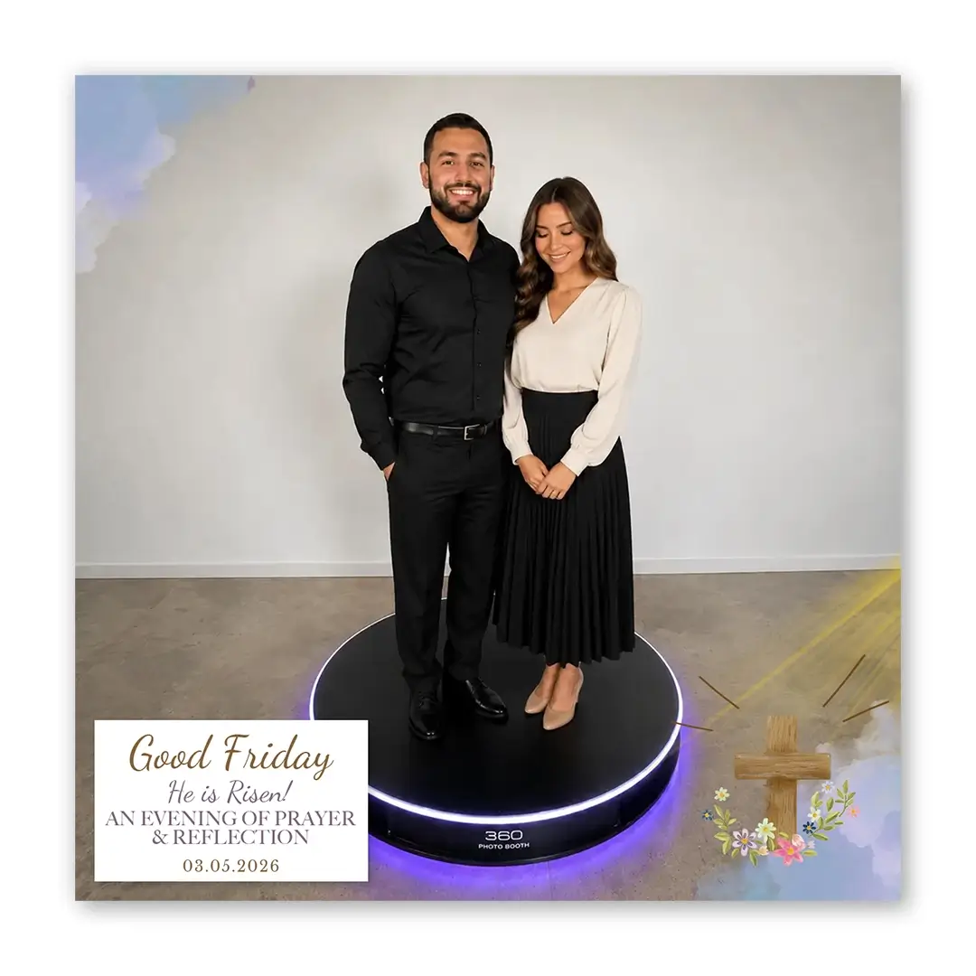 Good Friday photo booth template 360 layout