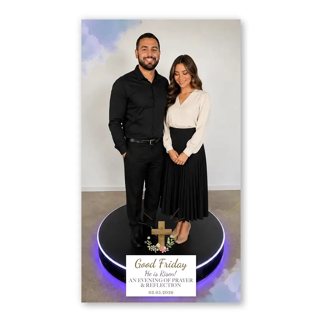 Good Friday photo booth template 360P layout